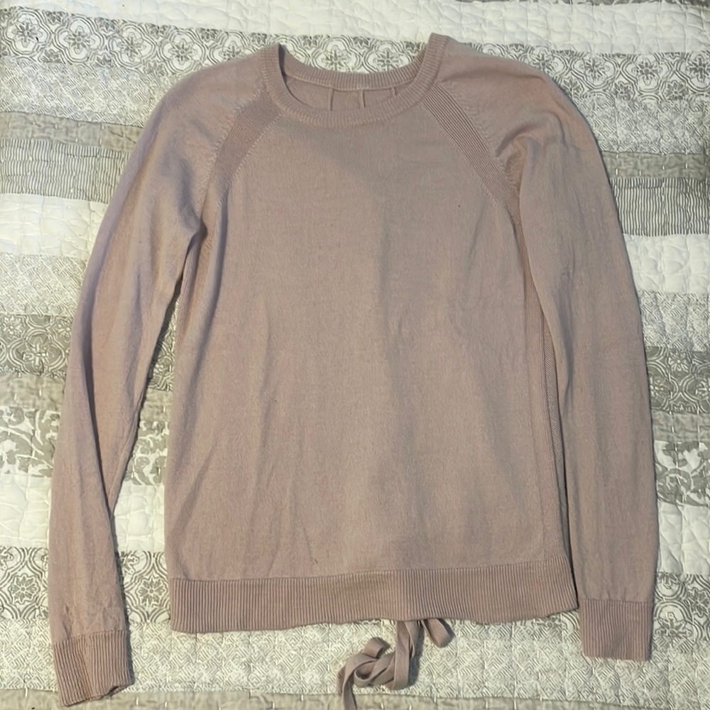 Lululemon soft pink sweater.